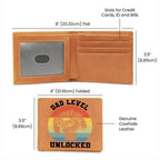 Dad Level Unlocked Leather Wallet