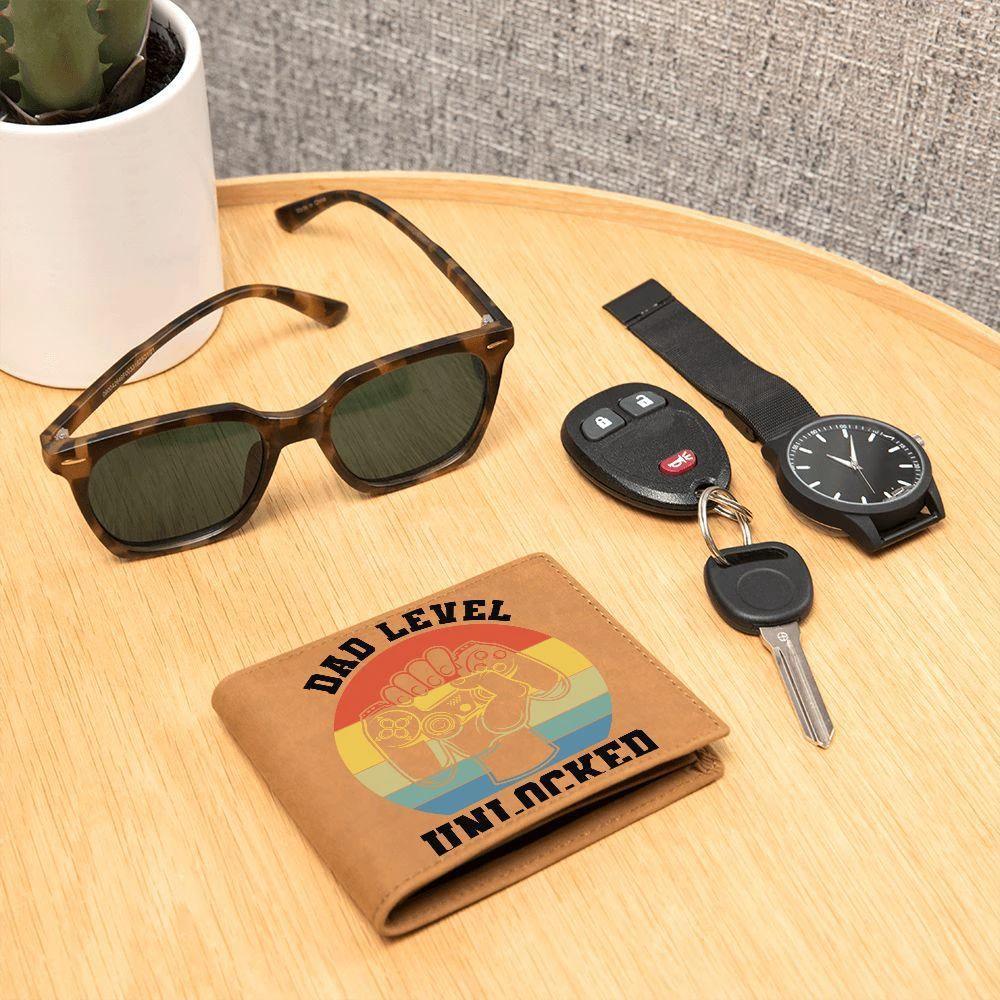 Dad Level Unlocked Leather Wallet