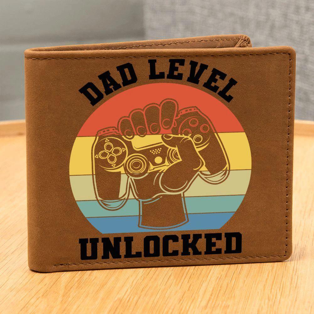 Dad Level Unlocked Leather Wallet