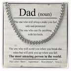 Dad Noun - The Most Amazing Person in the World Cuban Chain Link Necklace