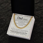 Dad Noun - The Most Amazing Person in the World Cuban Chain Link Necklace