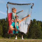 Gift for Dad, Mom, Grandparents - Personalized Photo Upload Heirloom Blanket
