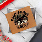 Daddysaurus Rex Custom Printed Leather Wallet
