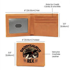 Daddysaurus Rex Custom Printed Leather Wallet