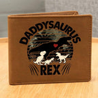 Daddysaurus Rex Custom Printed Leather Wallet