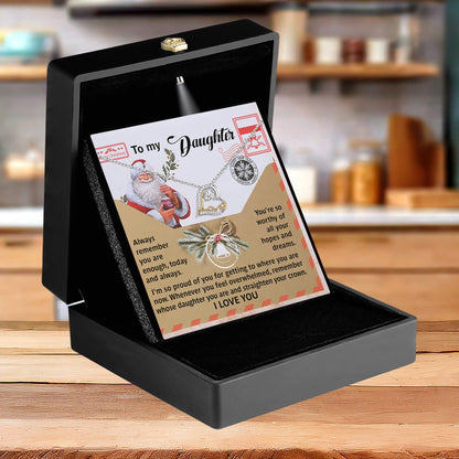 To My Daughter - All Your Hopes and Dreams - Love Dancing Heart Pendant Necklace - Mallard Moon Gift Shop