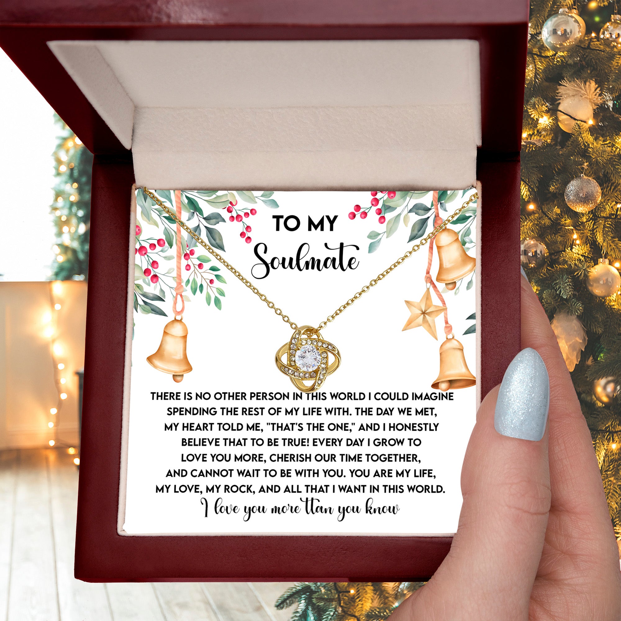 Gift for Soulmate - Be With You - Love Knot Pendant Necklace - Mallard Moon Gift Shop