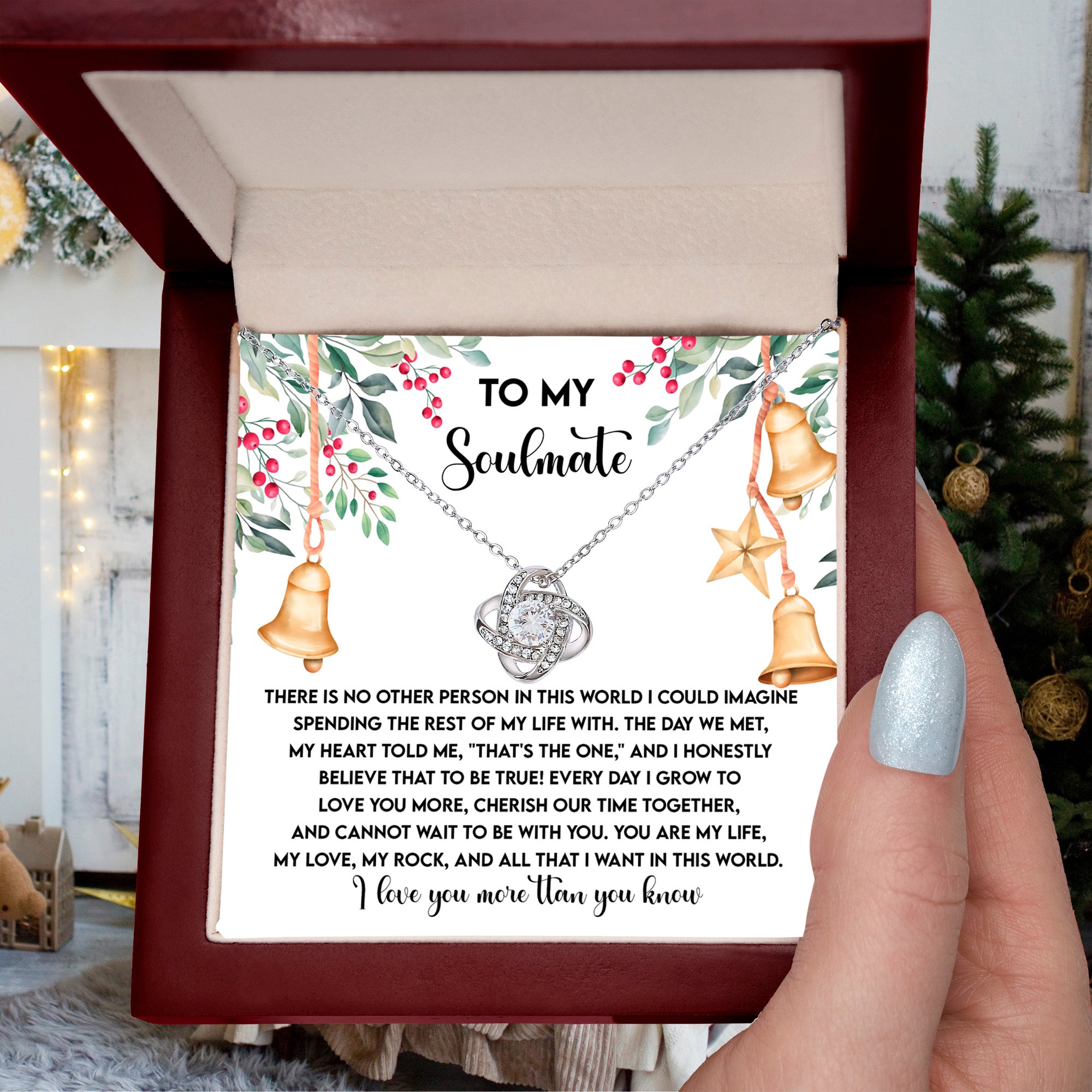 Gift for Soulmate - Be With You - Love Knot Pendant Necklace - Mallard Moon Gift Shop