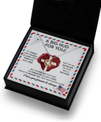 Daughter Birthday Graduation Confirmation Gift Big Hug For You Cross Pendant Necklace