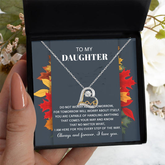 Daughter Birthday, Graduation, Christmas Gift - Comes Your Way - Love Dancing Heart Pendant Necklace - Mallard Moon Gift Shop