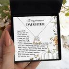 Daughter Birthday, Graduation, Christmas Gift - I Did From Love - Love Dancing Heart Pendant Necklace