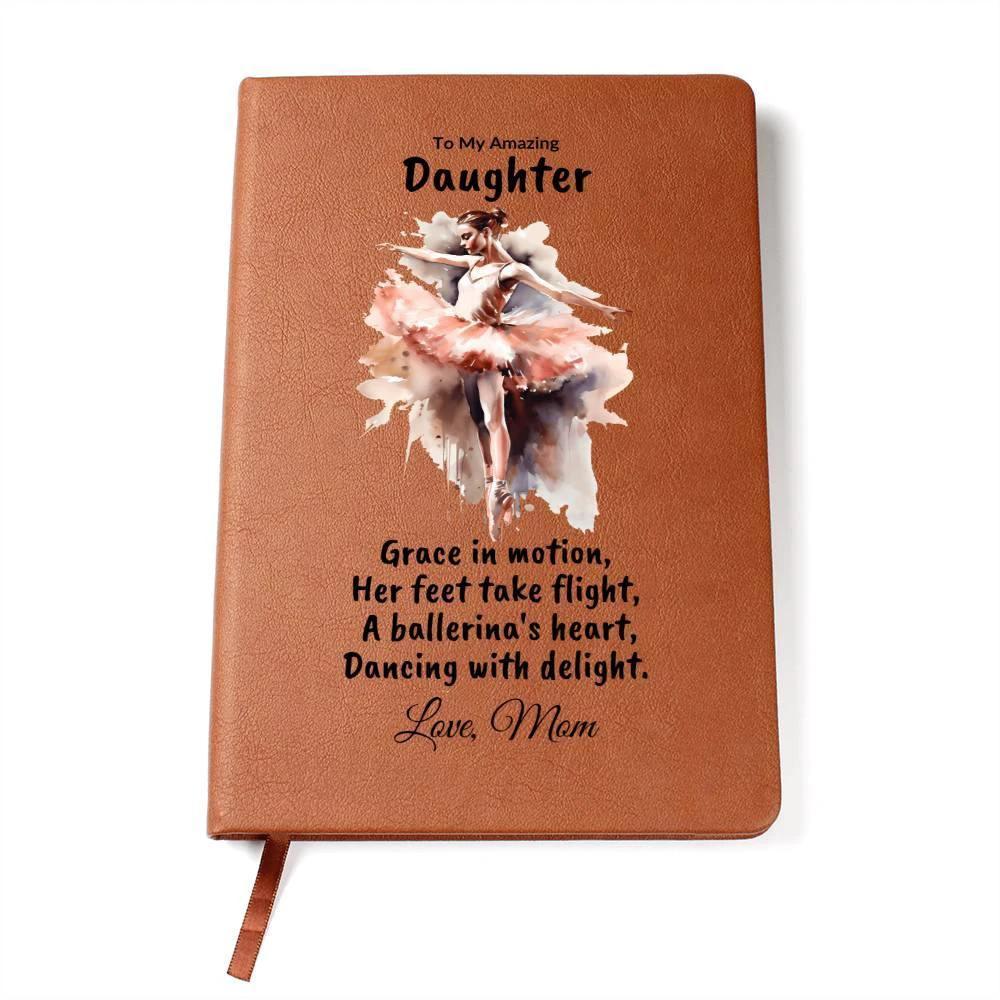 Daughter Gift Personalized Ballerina Leather Journal