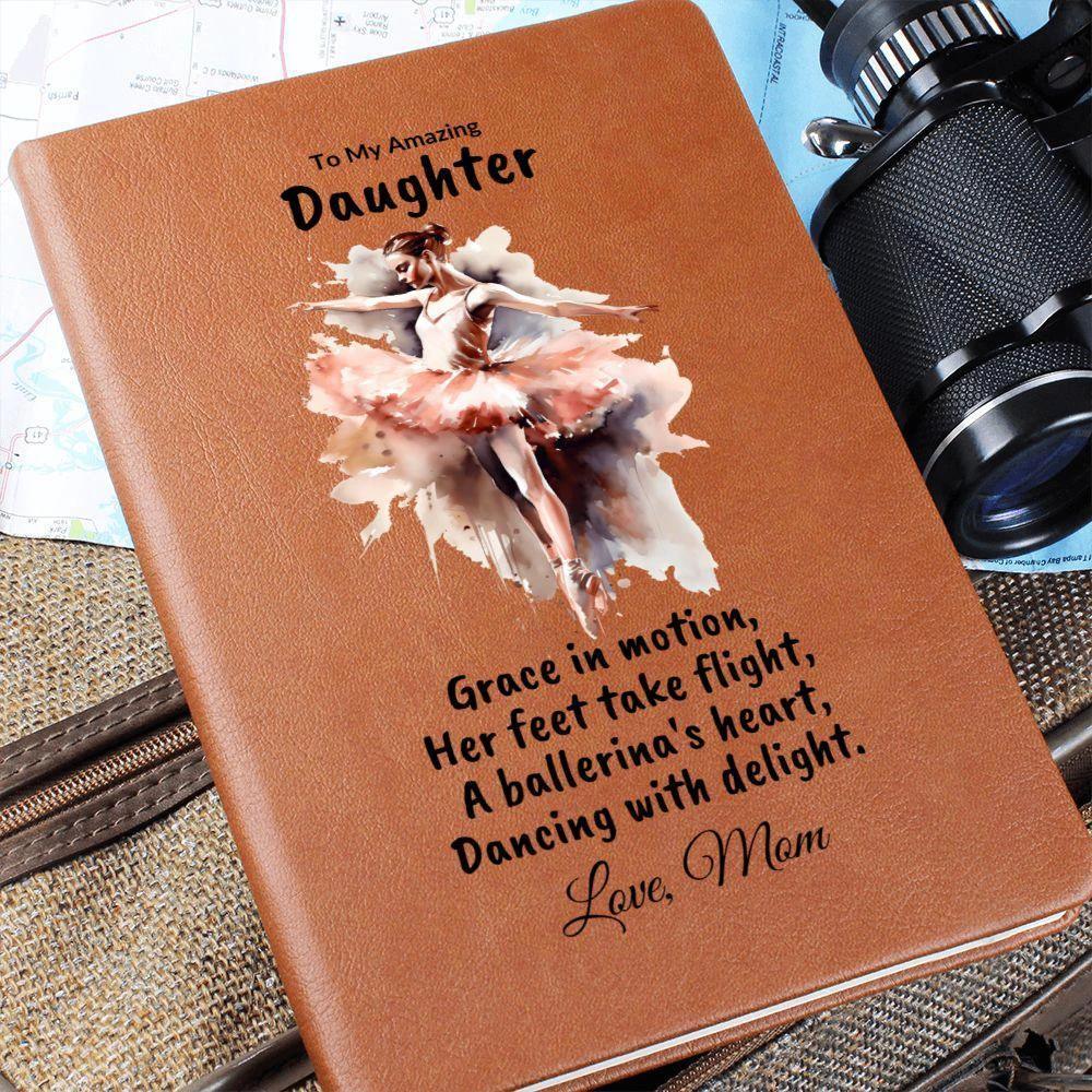 Daughter Gift Personalized Ballerina Leather Journal