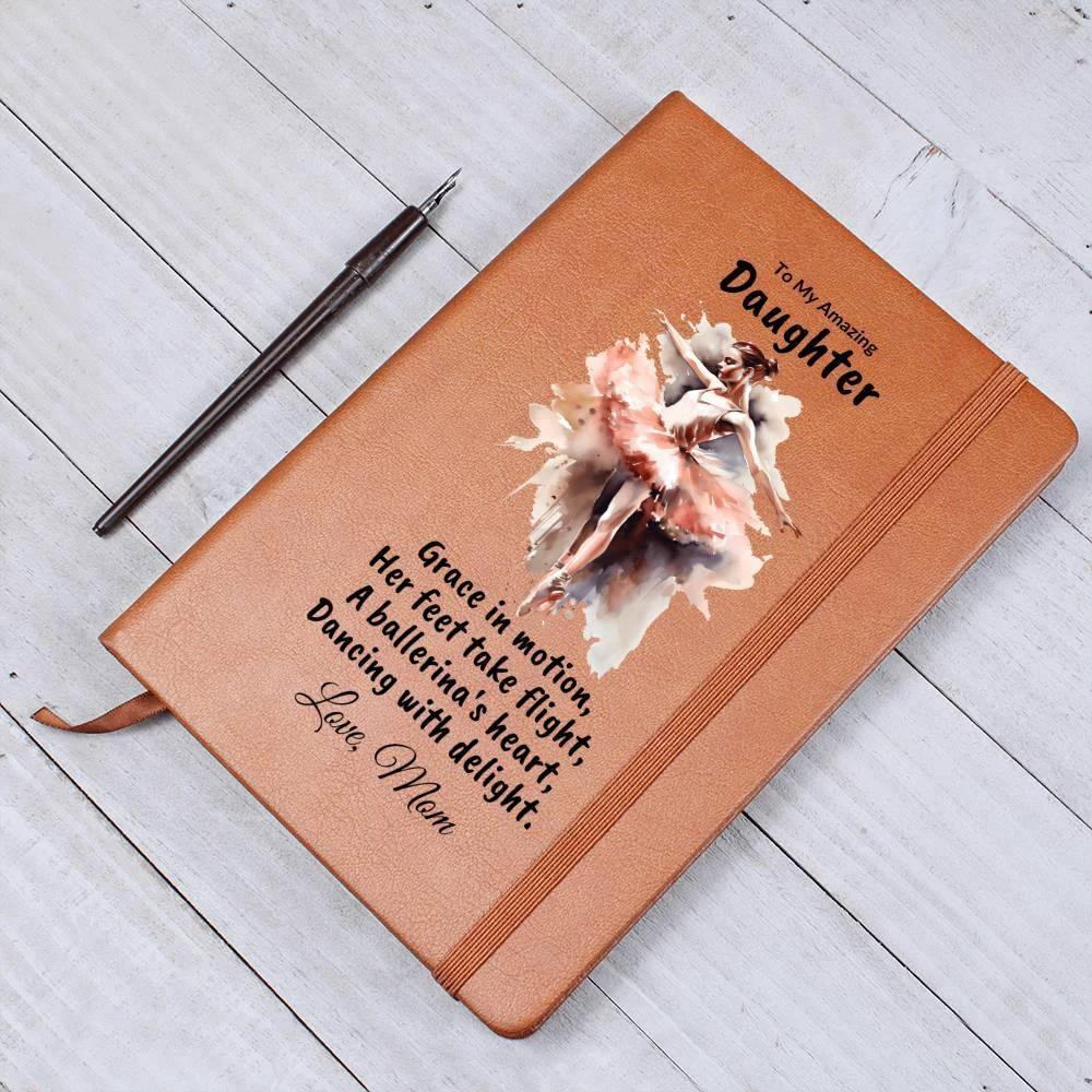 Daughter Gift Personalized Ballerina Leather Journal