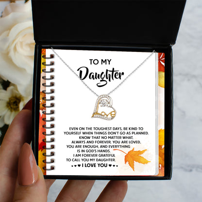 Daughter Birthday, Graduation, Christmas Gift - In God's Hands - Love Dancing Heart Pendant Necklace - Mallard Moon Gift Shop