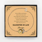 Daughter In Law Sunflower Bracelet - Always follow your dreams, never forget how amazing you are, Christmas Birthday Gifts