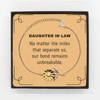 Daughter In Law Sunflower Bracelet Long Distance Relationship No matter the miles that separate us, Our Bond Remains Unbreakable Birthday Christmas Graduation