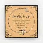 Daughter In Law Sunflower Bracelet - Life is Learning to Dance in the Rain Birthday, Christmas Holiday Gifts