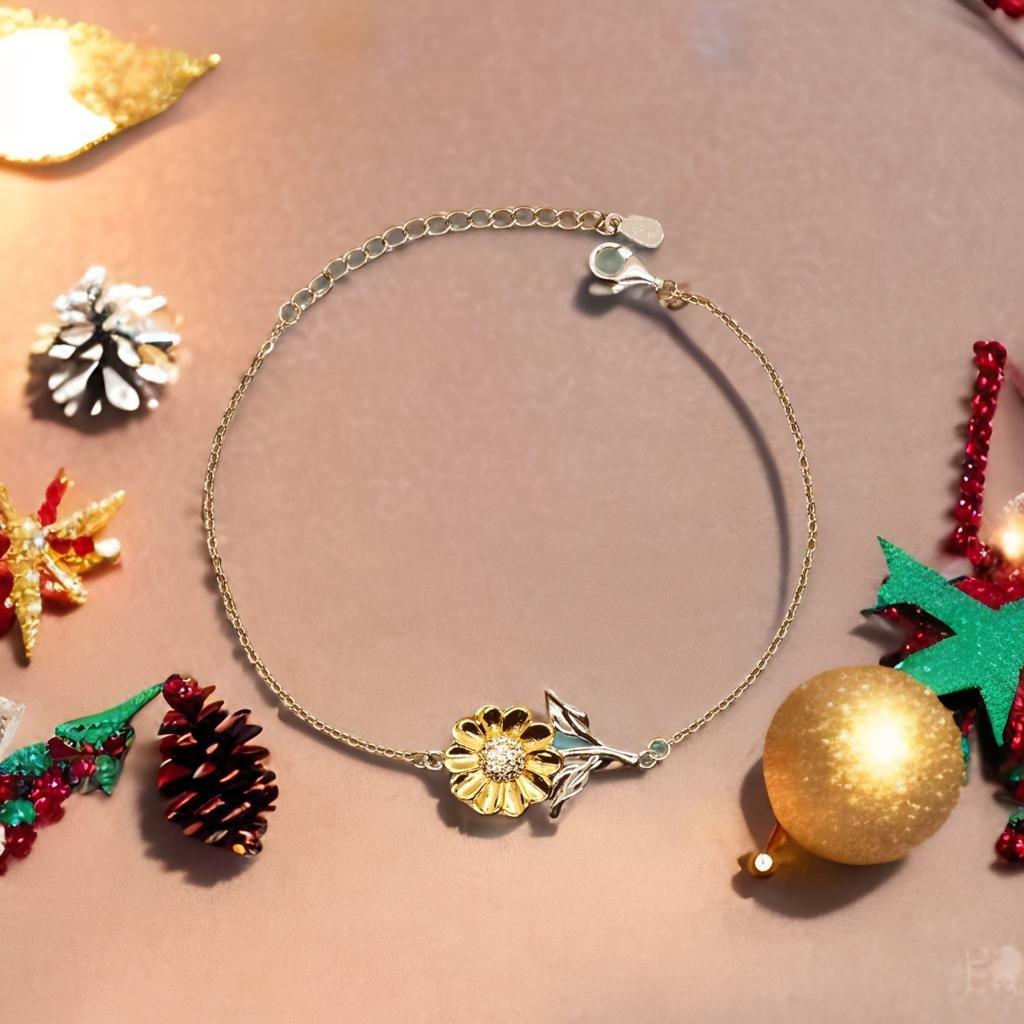 Daughter In Law Sunflower Bracelet, Motivational Birthday Christmas Graduation Gifts - Life is learning to dance in the rain, finding good in each day. I'm al - Mallard Moon Gift Shop