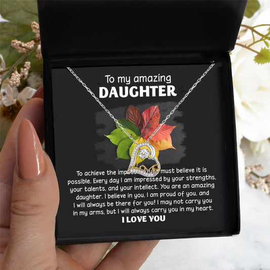 Daughter Birthday, Graduation, Christmas Gift - It Is Possible - Love Dancing Heart Pendant Necklace - Mallard Moon Gift Shop