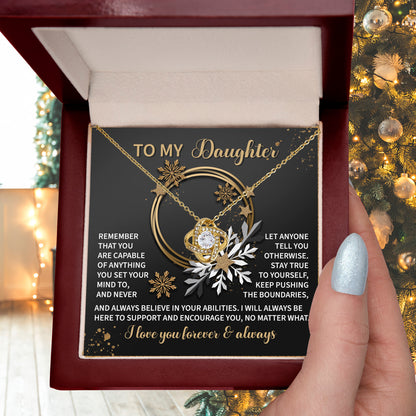 Gift for Daughter - Set Your Mind - Love Knot Pendant Necklace - Mallard Moon Gift Shop