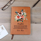 Daughter Spread your Wings Personalized Butterfly Leather Journal