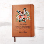 Daughter Spread your Wings Personalized Butterfly Leather Journal