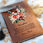 Daughter Spread your Wings Personalized Butterfly Leather Journal