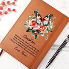 Daughter Spread your Wings Personalized Butterfly Leather Journal