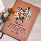 Daughter Spread your Wings Personalized Butterfly Leather Journal