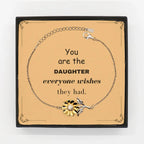 Daughter Sunflower Bracelet, You are the Daughter Everyone wishes they had, Inspirational Birthday Christmas Graduation Unique Gifts