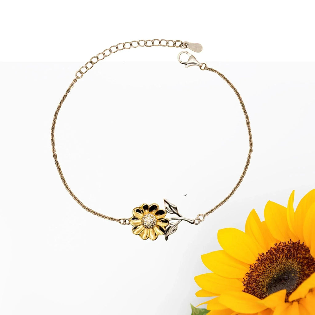 Daughter Sunflower Bracelet, You are the Daughter Everyone wishes they had, Inspirational Birthday Christmas Graduation Unique Gifts
