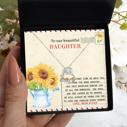 Daughter Birthday, Graduation, Christmas Gift - The First Time - Love Dancing Heart Pendant Necklace - Mallard Moon Gift Shop