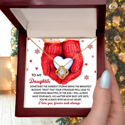 Gift for Daughter - In My Heart - Love Knot Pendant Necklace - Mallard Moon Gift Shop