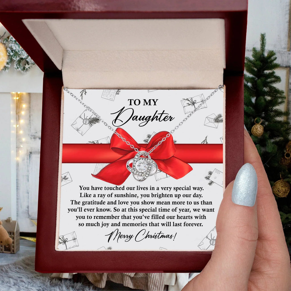 Gift for Daughter - Special Way - Love Knot Pendant Necklace
