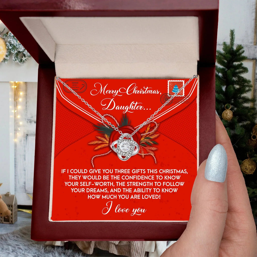 Gift for Daughter - This Christmas - Love Knot Pendant Necklace