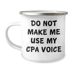 Funny CPA Quotes Gifts for Fellow Accountants on Valentine's: Unique 12oz Camping Mugs for CPA Lovers and Bankers, Enamel Coated Stainless Steel