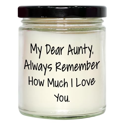 My Dear Aunty Gifts, Always Remember How Much I Love You., 9oz Vanilla Soy Candle for Her, Valentine's - Mallard Moon Gift Shop