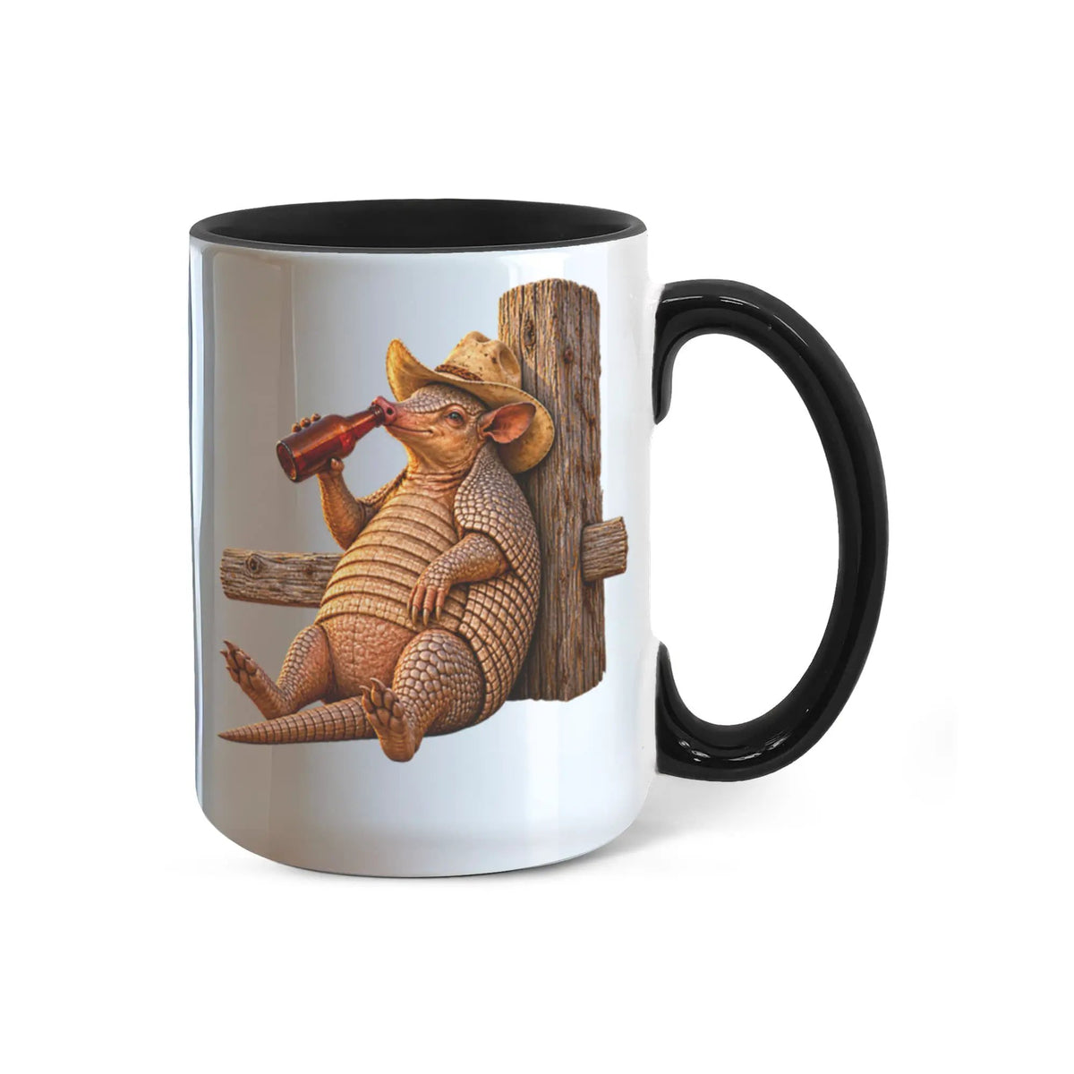 Cowboy Armadillo Accent Mug, Funny Texas Coffee Mug, Western Beer Lover Gift, Armadillo Gift for Him, Rustic Country Mug