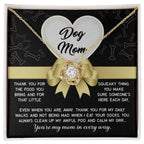 Dear Dog Mom Thank You For That Squeaky Thing Love Knot Necklace