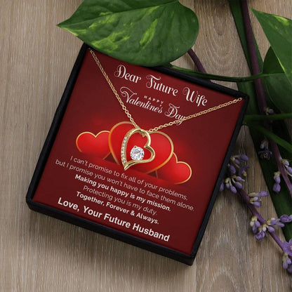 Dear Future Wife I Promise Forever Love Pendant Necklace - Mallard Moon Gift Shop