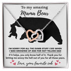 Dear Mom Thanks for Not Telling Dad Interlocking Hearts Necklace