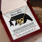 Dear Mom Thanks for Not Telling Dad Interlocking Hearts Necklace