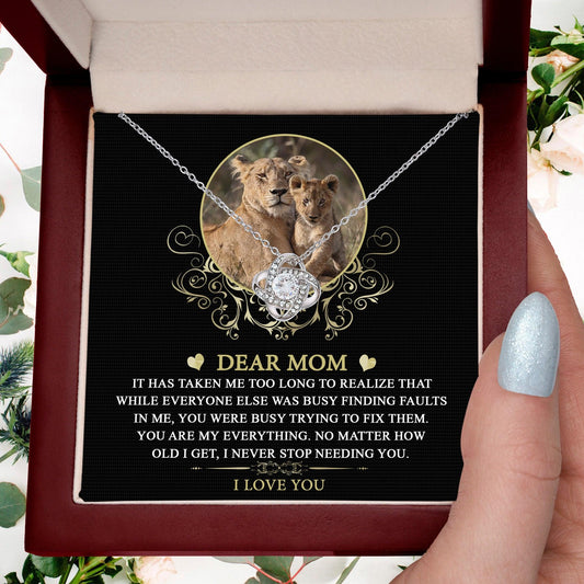Dear Mom You are My Everything Love Knot Necklace - Mallard Moon Gift Shop