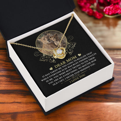 Dear Mom You are My Everything Love Knot Necklace - Mallard Moon Gift Shop