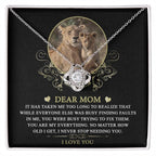 Dear Mom You are My Everything Love Knot Necklace