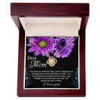 Dear Mom You Held My Hand Through the Years Love Knot Necklace