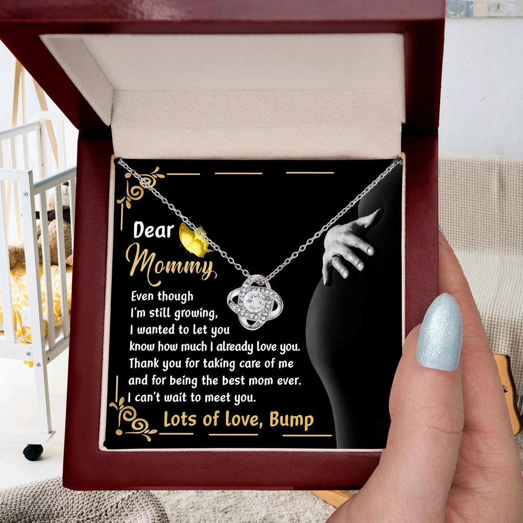 Dear Mommy You are the Best Mom Ever Lots of Love the from the Bump - Love Knot Necklace
