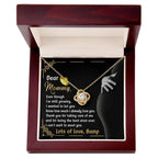 Dear Mommy You are the Best Mom Ever Lots of Love the from the Bump - Love Knot Necklace