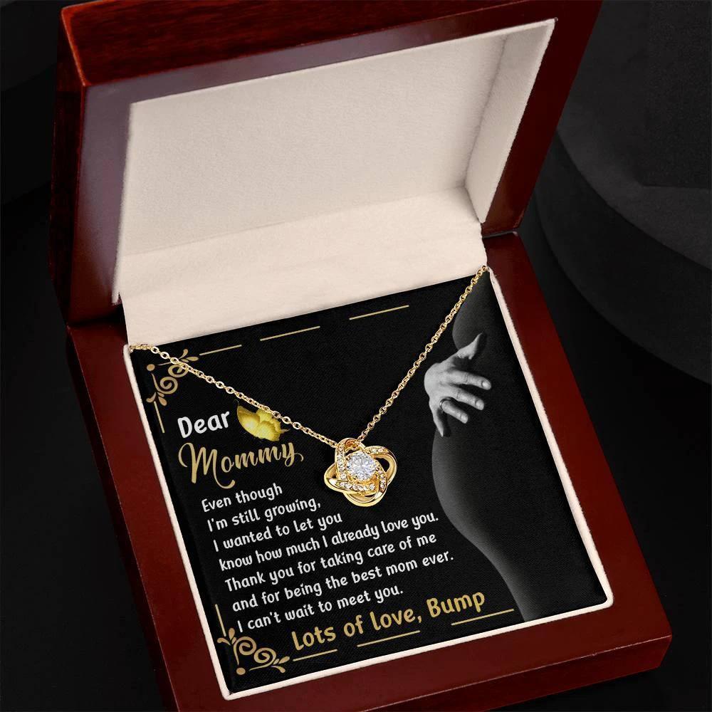 Dear Mommy You are the Best Mom Ever Lots of Love the from the Bump - Love Knot Necklace